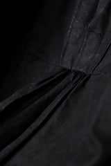 19 世紀フランスアンティーク ブラック インディゴ リネン ビオード