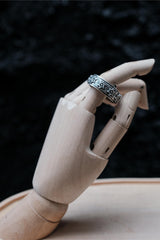 Hexagram Star Relief S925 Sterling Silver Spinner Ring六芒星浮雕 S925 純銀轉運戒指