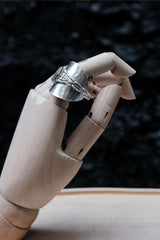 Mid-Century Style Bourgogne (Burgundy) Silver-plated Shield Spoon Ring 20世紀中葉風格 法國勃艮第 盾牌湯匙手工戒指