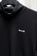 4DIMENSION モックネック メッシュ ロングTシャツ