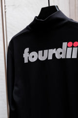 4DIMENSION モックネック メッシュ ロングTシャツ