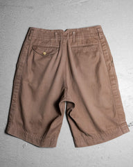 Kolor Washed Cotton Shorts Japanese designer brand washed twill cotton pleated shorts made in Japan