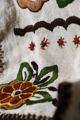 ヴィンテージ刺繍テーブルランナー ヴィンテージ手縫い刺繍テーブルランナー テーブルクロス