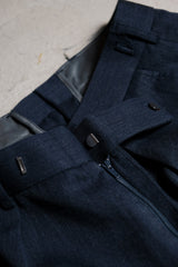 英国陸軍 UK RAF NO.2 ドレス パンツ 英国陸軍 ヘア グレー ブルー ウール スーツ パンツ