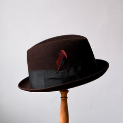 Dobbs Fifth Avenue Wool Fedora Hat - Brown American century-old hat brand