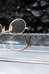 Vintage Style Handcrafted Crown Panto Eyeglasses (Clear Light Amber / Brown) 手工皇冠圓框眼鏡