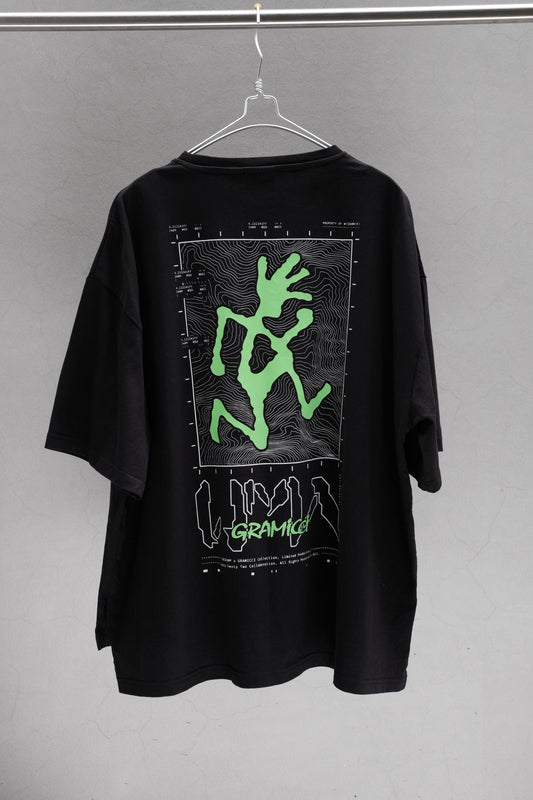 Gramicci Running Man Back Print Pocket Tee Black