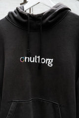 nul1.org Logo hoodie - Black Two-tone chunky hoodie T-shirt