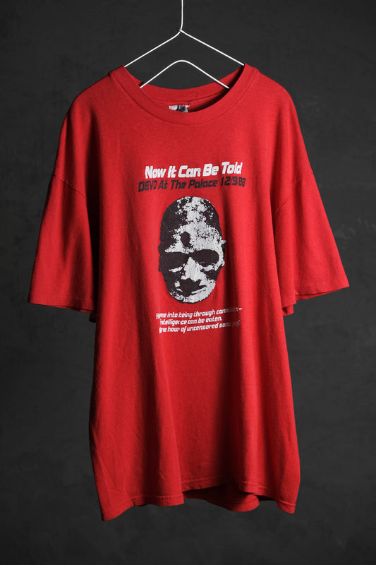 Devo "Now It Can Be Told" At The Place 1988 Tour Tee American Sina rock degradation band in the 80s original tour band T