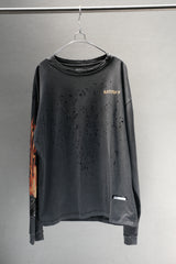 SATISFY MothTech "The Rocker" Flame High-Top Sneaker Long Sleeve Tee Charcoal