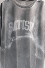 SATISFY Arch Logo Washed Tee Charcoal
