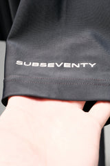 Sub Seventy Mock Neck Short Sleeve Golf Top Charcoal