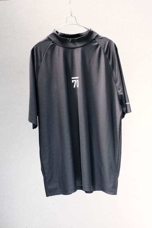 Sub Seventy Mock Neck Short Sleeve Golf Top Charcoal