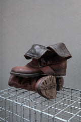 Airstep Distressed Leather Biker Boots 義大利工藝 復古舊化植鞣皮革工程師靴