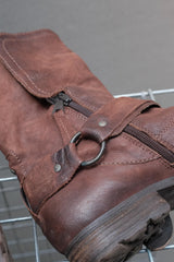 Airstep Distressed Leather Biker Boots 義大利工藝 復古舊化植鞣皮革工程師靴