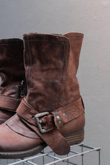 Airstep Distressed Leather Biker Boots 義大利工藝 復古舊化植鞣皮革工程師靴