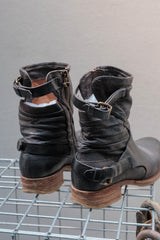 A.S.98 Distressed Leather Side-Zip Ankle Boots舊化皮革側拉鍊踝靴 義式工匠風格