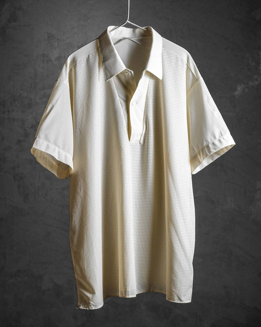 European 80’s Vintage Mesh Sheer Polo Shirt 歐洲古著 網眼透膚Polo衫