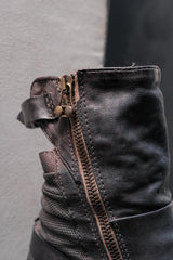A.S.98 Distressed Leather Side-Zip Ankle Boots舊化皮革側拉鍊踝靴 義式工匠風格