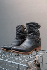 A.S.98 Distressed Leather Side-Zip Ankle Boots舊化皮革側拉鍊踝靴 義式工匠風格