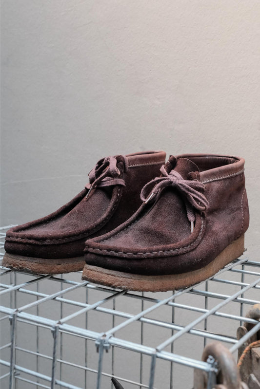 Clarks Originals Wallabee Brown Suede Boots經典棕色麂皮袋鼠鞋 莫卡辛