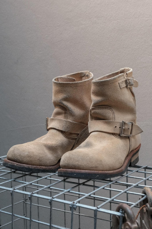 Red Wing 2965 Beige Suede Short Engineer Biker Boots 米色麂皮短版工程師靴 鋼頭防護