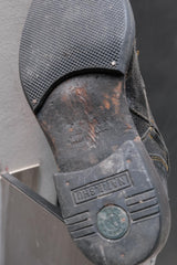 The Viridi-anne Black Reverse Leather Side-Zip Combat Boots 黑色反絨皮側拉鍊戰鬥靴