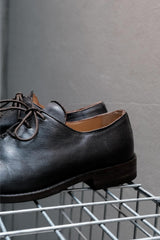 Officine Creative "OFFICE" Calf Leather Derby Shoes Object Dyed" 黑色小牛皮德比鞋 成鞋染色水洗舊化