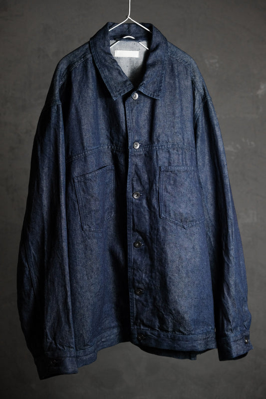Confect 12.5 oz Linen Denim Jacket 日本設計師品牌 海軍藍12.5盎司亞麻丹寧外套
