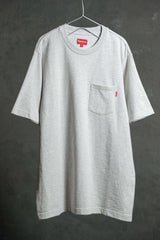 Supreme Gray Pocket Tee light gray pocket short kick
