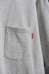 Supreme Gray Pocket Tee light gray pocket short kick