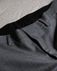 サンドロ ウールスーツパンツ フランス人デザイナーブランドのウールホットステッチスーツパンツ、大きな折り返しのズボンの脚付き