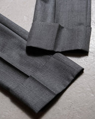 サンドロ ウールスーツパンツ フランス人デザイナーブランドのウールホットステッチスーツパンツ、大きな折り返しのズボンの脚付き