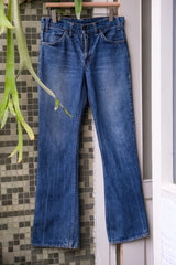 Levi’s 1970’s Vintage 684 Orange Tab Bell Bottom Denim Jeans Made in USA