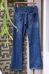 Levi’s 1970’s Vintage 684 Orange Tab Bell Bottom Denim Jeans Made in USA