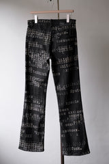 Hysteric Glamor 99S/S Fuck,Sex,Bitch Typewriter Bootcut Jeans