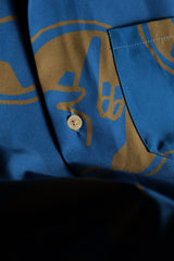 Haight Fuckin Open Collar Shirt Japanese street brand full version middle finger polyester fiber shirt