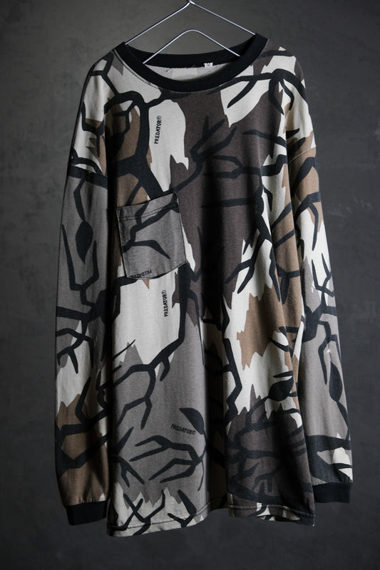 90's Predator Hunting Camouflage L/S Tee アメリカアウトドアブランド ハンティング迷彩ポケット 長袖T