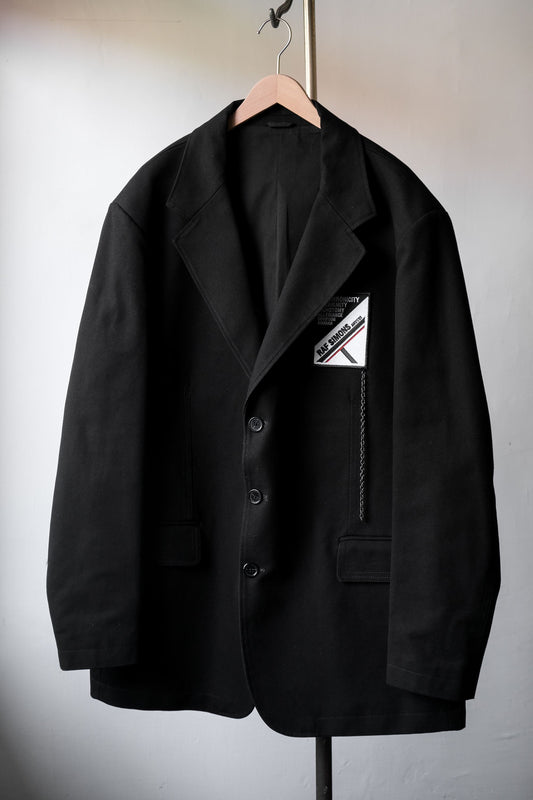 RAF SIMONS 21AW Boxy Oversized Cotton Blazer RAF SIMONS patch cotton blazer