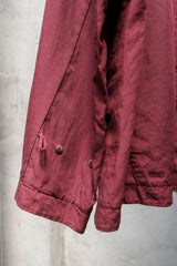 Professor. E — 22SS|E Tunic (Burgundy) 酒紅天絲混紡長版襯衫