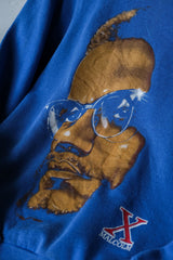 90's Vintage Malcolm X Portrait Sweatshirt FRUIT OF THE LOOM Made in USA