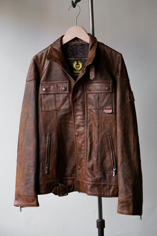 Belstaff Gangster Brown Leather Jacket