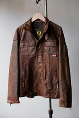 Belstaff Gangster Brown Leather Jacket
