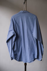 80年代 USN ミリタリー シャンブレー ユーティリティ ボタンダウン 長袖シャツ