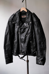 1980年代のブルックス「Carto Maltese」ペイントモトレザージャケット。米国製。背面はイタリアの漫画界の巨匠、ヒューゴ・パルテによる手描き。