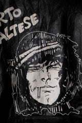 1980年代のブルックス「Carto Maltese」ペイントモトレザージャケット。米国製。背面はイタリアの漫画界の巨匠、ヒューゴ・パルテによる手描き。