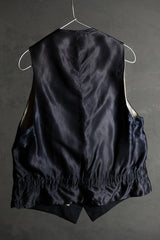 French 1960’s Vintage Wool Striped Satin Gilet Vest 60年代法國古著 羊毛鍛面西裝馬甲背心