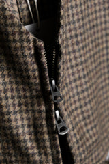 Syndro Houndstooth Tweed Breath Holder Zipper Gilet Vest Taiwanese designer brand houndstooth wool blend zipper suit vest vest