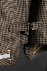 Syndro Houndstooth Tweed Breath Holder Zipper Gilet Vest Taiwanese designer brand houndstooth wool blend zipper suit vest vest