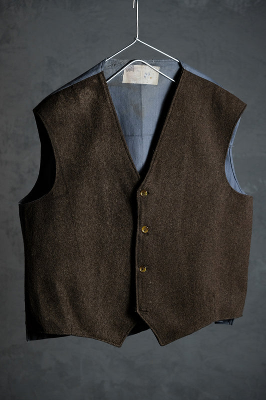 Euro 1960’s Vintage Wool Gilet Vest 60年代歐洲古著 羊毛純棉西裝馬甲背心